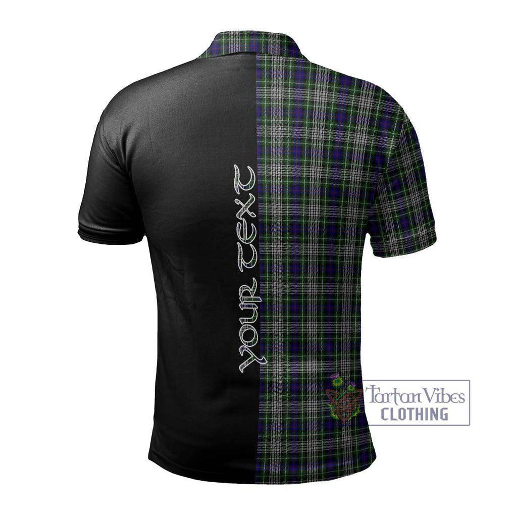 Davidson of Tulloch Dress Tartan Polo Shirt with Family Crest and Half Of Me Style - Tartanvibesclothing Shop