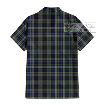 Davidson of Tulloch Dress Tartan Short Sleeve Button Shirt with Family Crest DNA In Me Style