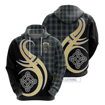 Davidson of Tulloch Dress Tartan Hoodie with Family Crest and Celtic Symbol Style