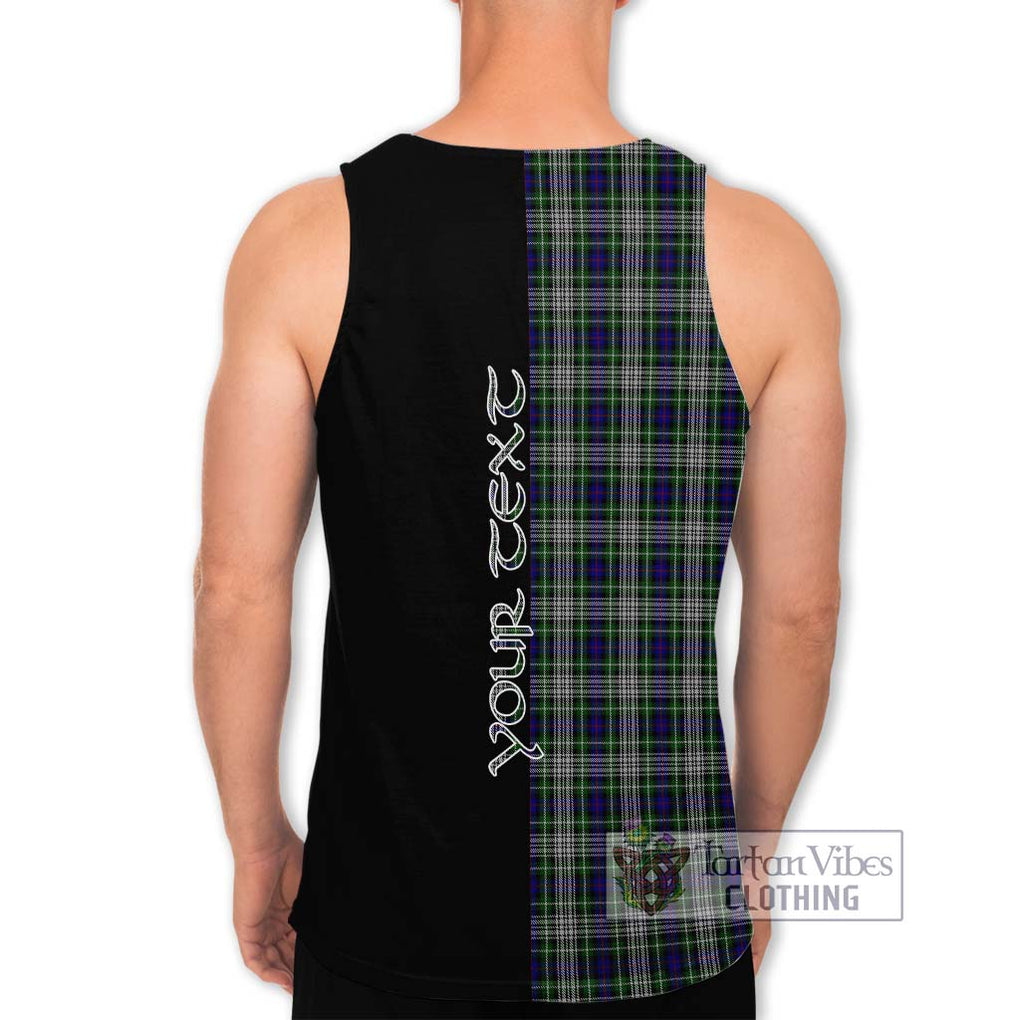 Davidson of Tulloch Dress Tartan Men's Tank Top with Family Crest and Half Of Me Style - Tartanvibesclothing Shop