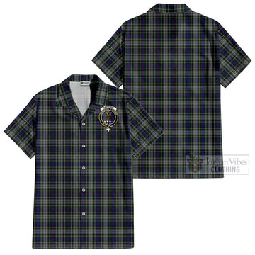 Davidson of Tulloch Dress Tartan Cotton Hawaiian Shirt with Family Crest