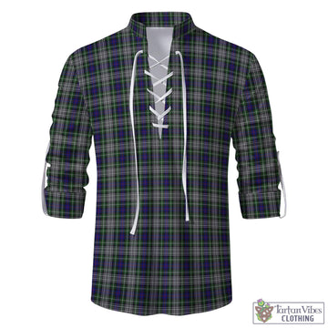 Davidson of Tulloch Dress Tartan Men's Scottish Traditional Jacobite Ghillie Kilt Shirt