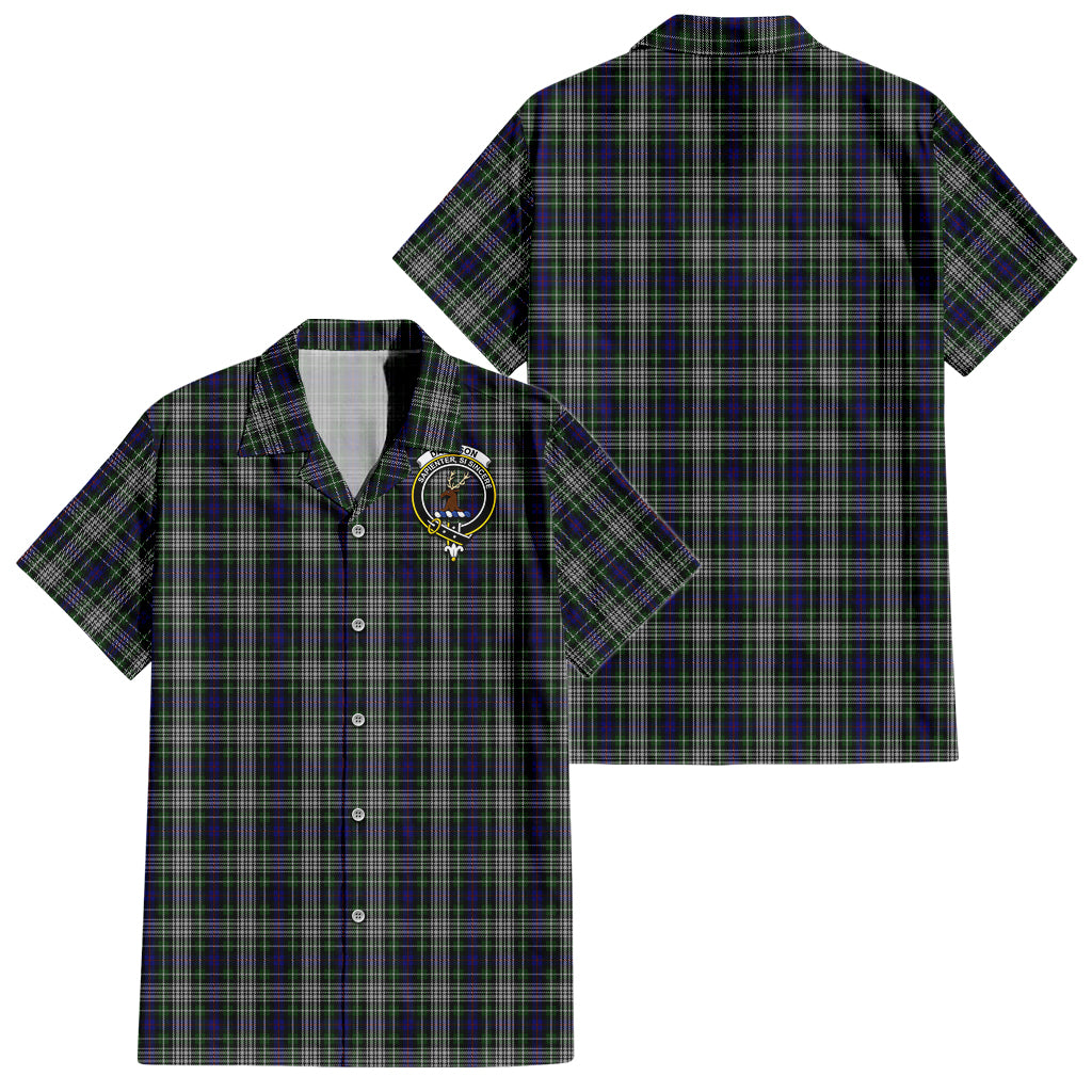 davidson-of-tulloch-dress-tartan-short-sleeve-button-down-shirt-with-family-crest