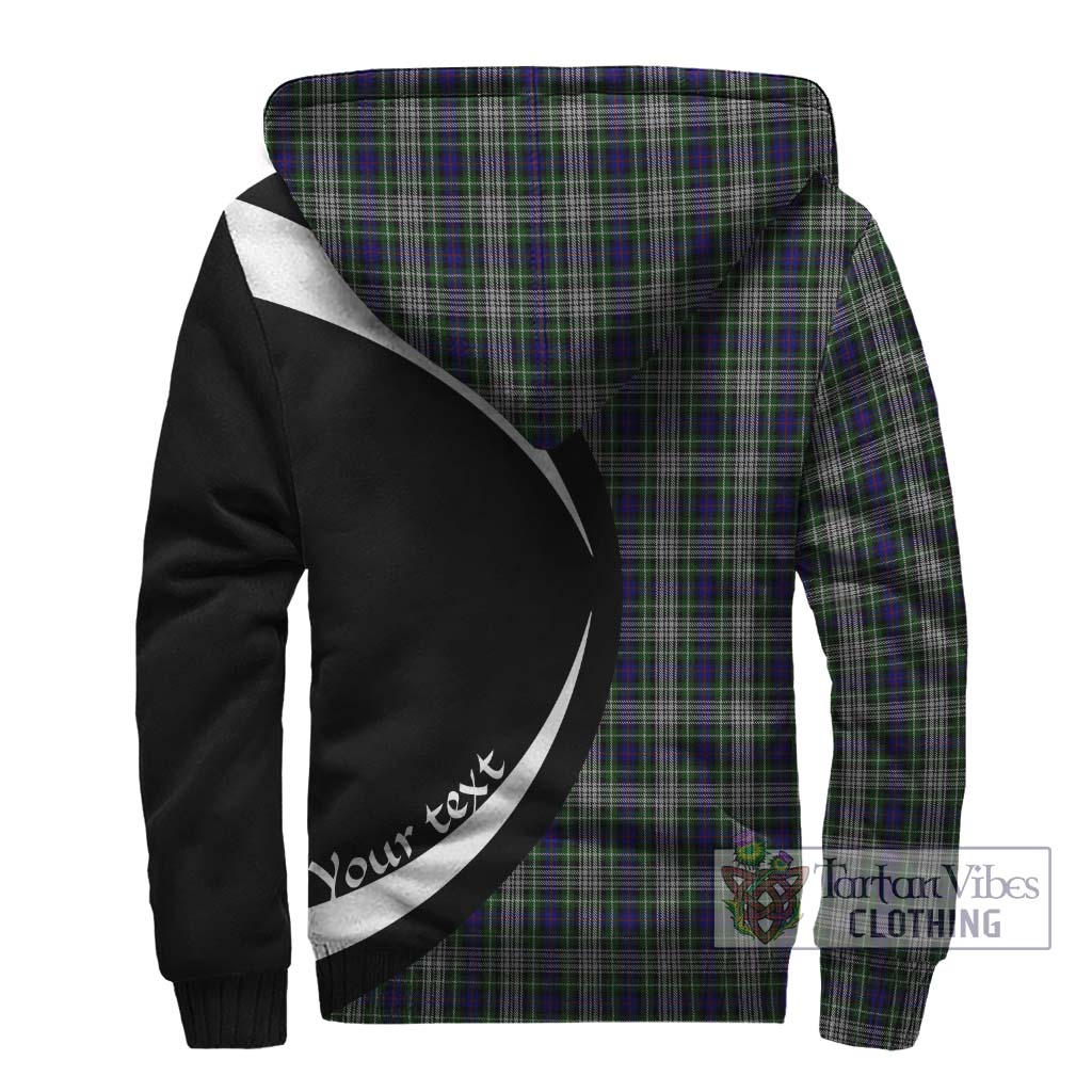 Davidson of Tulloch Dress Tartan Sherpa Hoodie with Family Crest Circle Style - Tartan Vibes Clothing