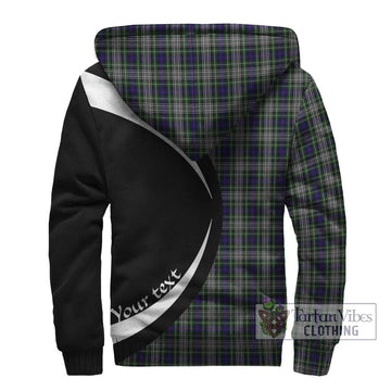 Davidson of Tulloch Dress Tartan Sherpa Hoodie with Family Crest Circle Style