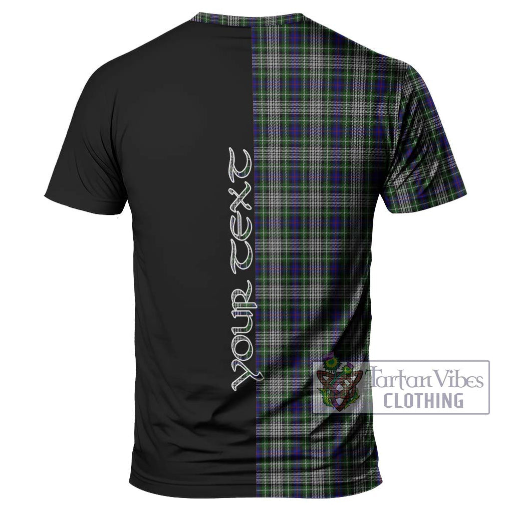 Davidson of Tulloch Dress Tartan T-Shirt with Family Crest and Half Of Me Style - Tartanvibesclothing Shop