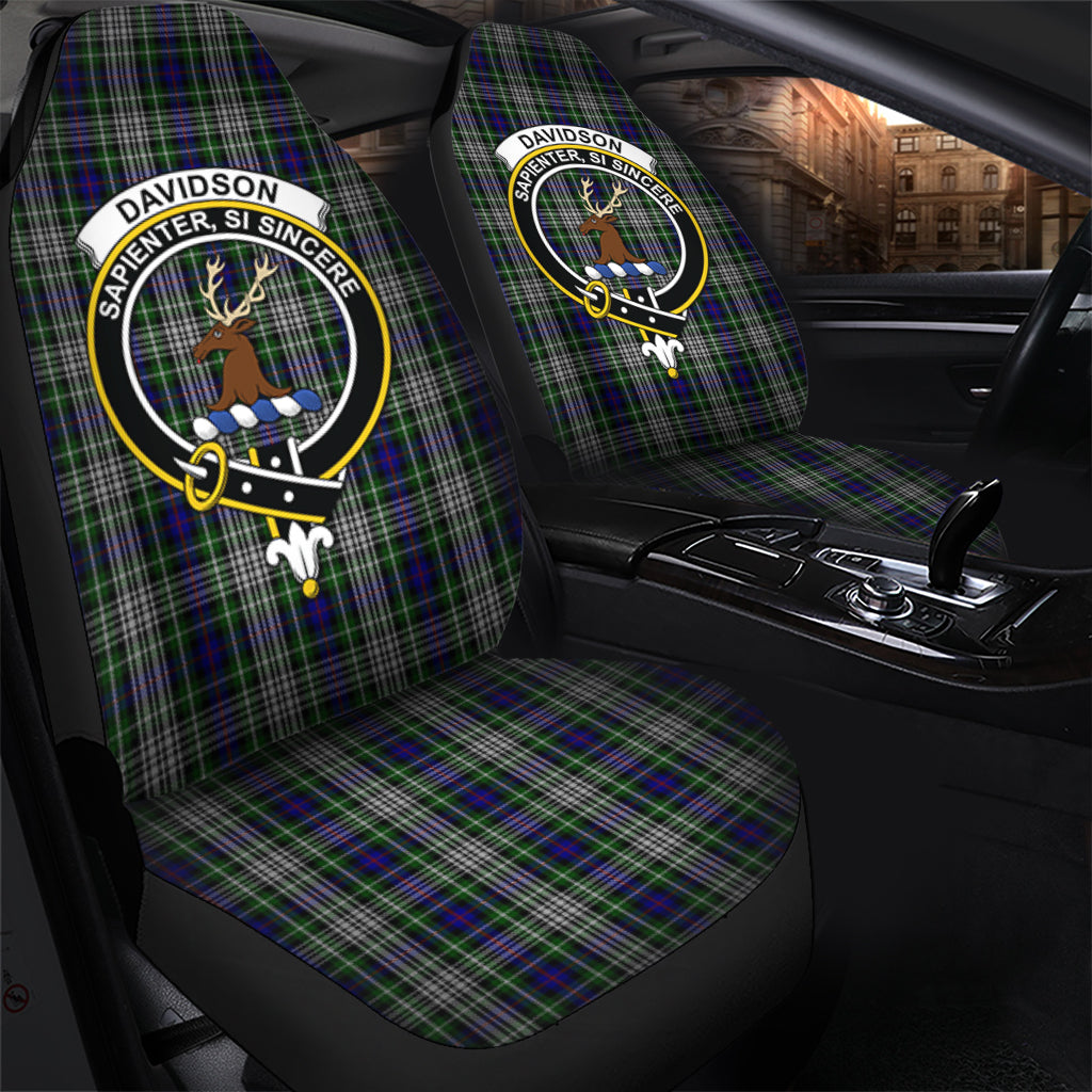 Davidson of Tulloch Dress Tartan Car Seat Cover with Family Crest - Tartanvibesclothing