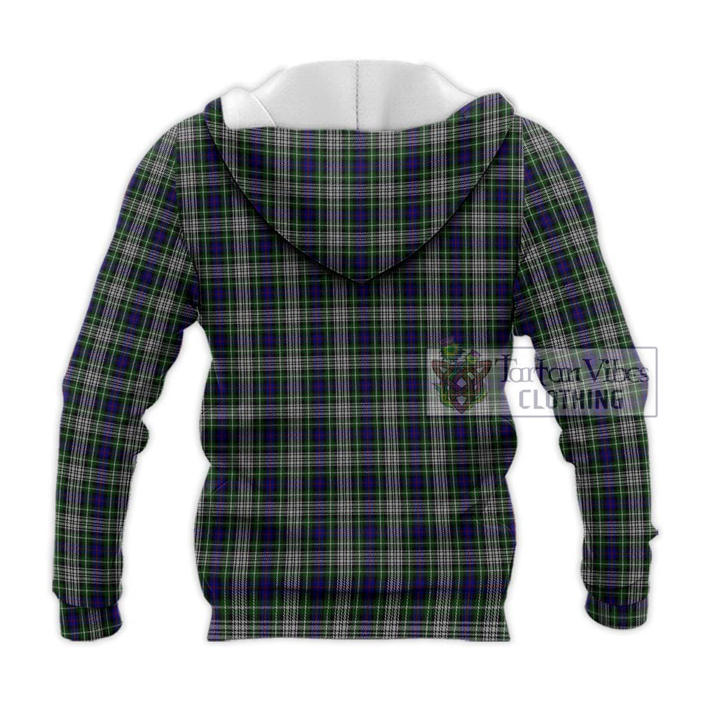 Davidson of Tulloch Dress Tartan Knitted Hoodie with Family Crest DNA In Me Style - Tartanvibesclothing Shop