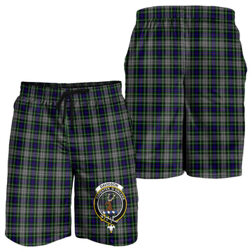 Davidson of Tulloch Dress Tartan Mens Shorts with Family Crest