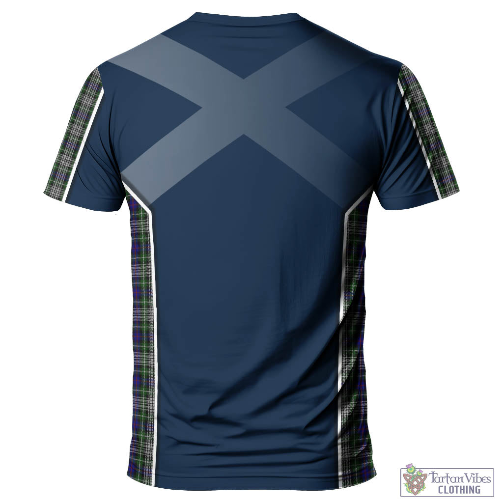 Tartan Vibes Clothing Davidson of Tulloch Dress Tartan T-Shirt with Family Crest and Scottish Thistle Vibes Sport Style