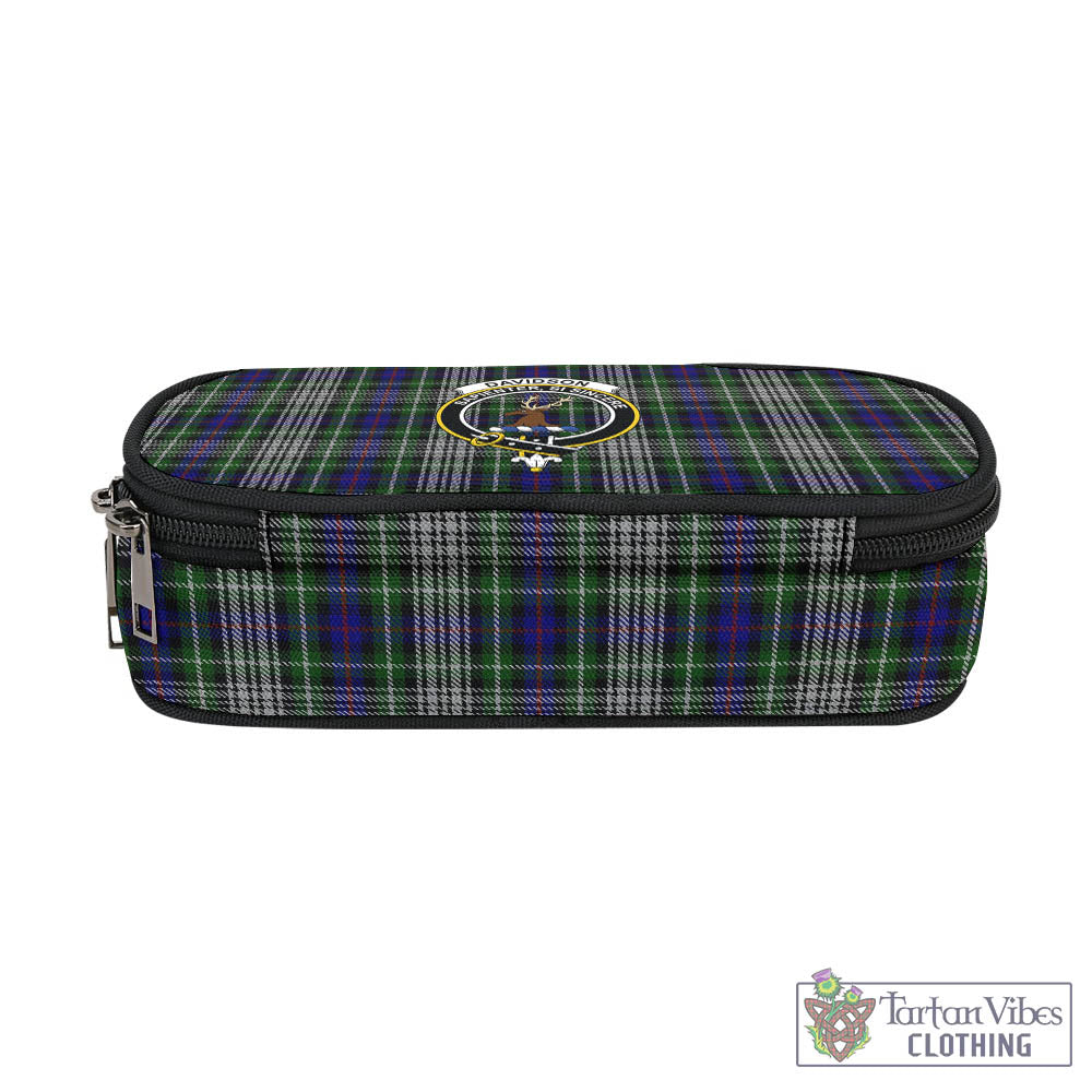 Tartan Vibes Clothing Davidson of Tulloch Dress Tartan Pen and Pencil Case with Family Crest