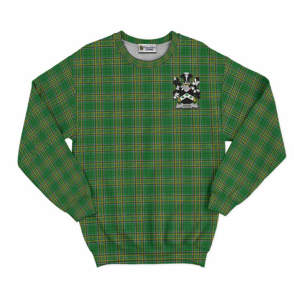 Davis Irish Clan Tartan Sweatshirt with Coat of Arms Unisex - Tartan Vibes Clothing