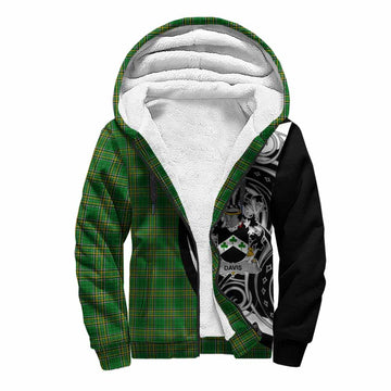 Davis Irish Clan Sherpa Hoodie Celtic Circle Style Unisex S - Tartan Vibes Clothing