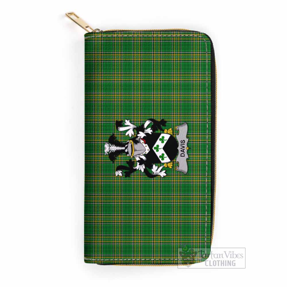 Davis Irish Clan Tartan Women's Leather Wallet with Coat of Arms One Size 19.7*10.5*3.5 cm - Tartan Vibes Clothing