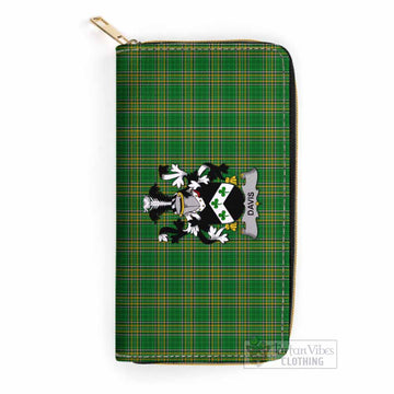 Davis Irish Clan Tartan Women's Leather Wallet with Coat of Arms One Size 19.7*10.5*3.5 cm - Tartan Vibes Clothing