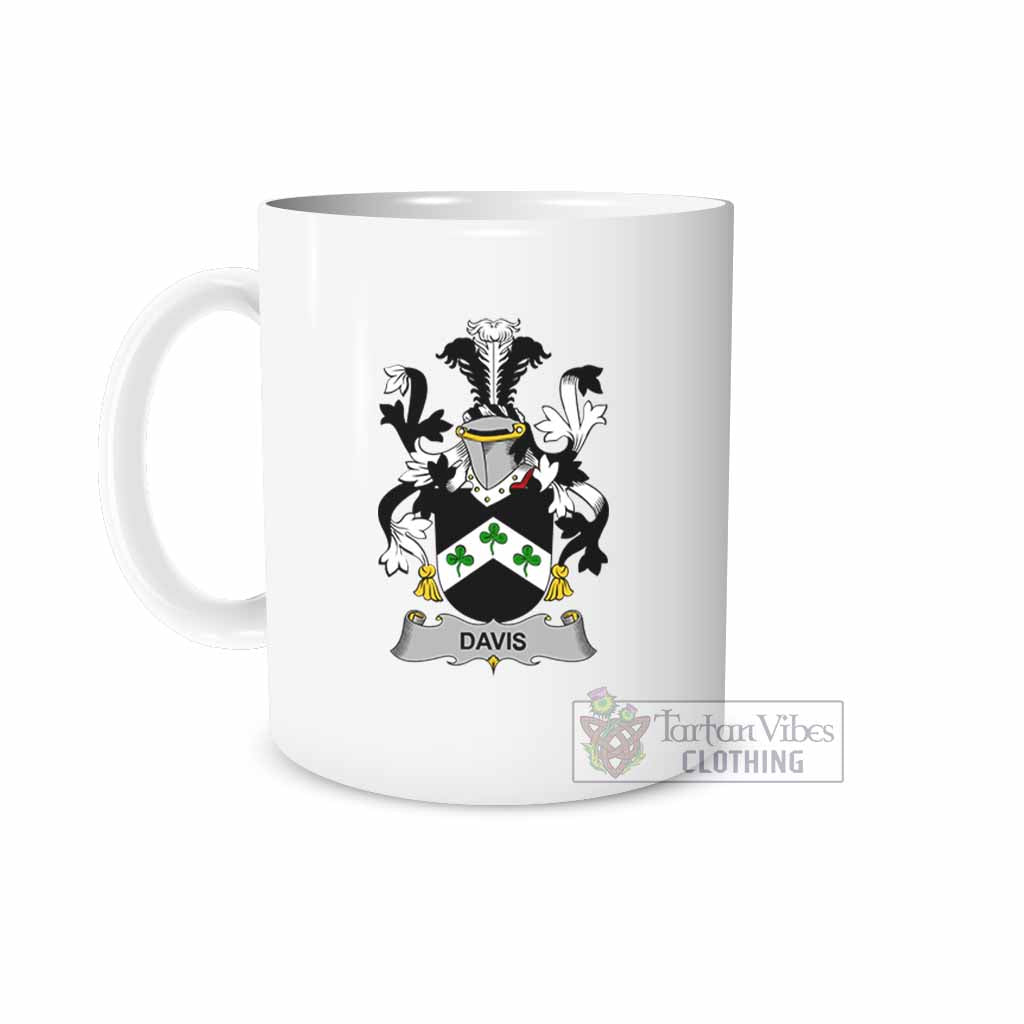 Tartan Vibes Clothing Davis Irish Clan Coat of Arms Ceramic Mug