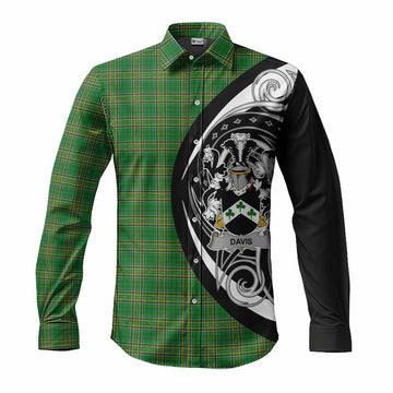 Davis Irish Clan Long Sleeve Button Shirt Celtic Circle Style Men's Shirt S - Tartan Vibes Clothing