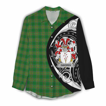 Davoren Irish Clan Women's Casual Shirt Celtic Circle Style Female - Tartan Vibes Clothing