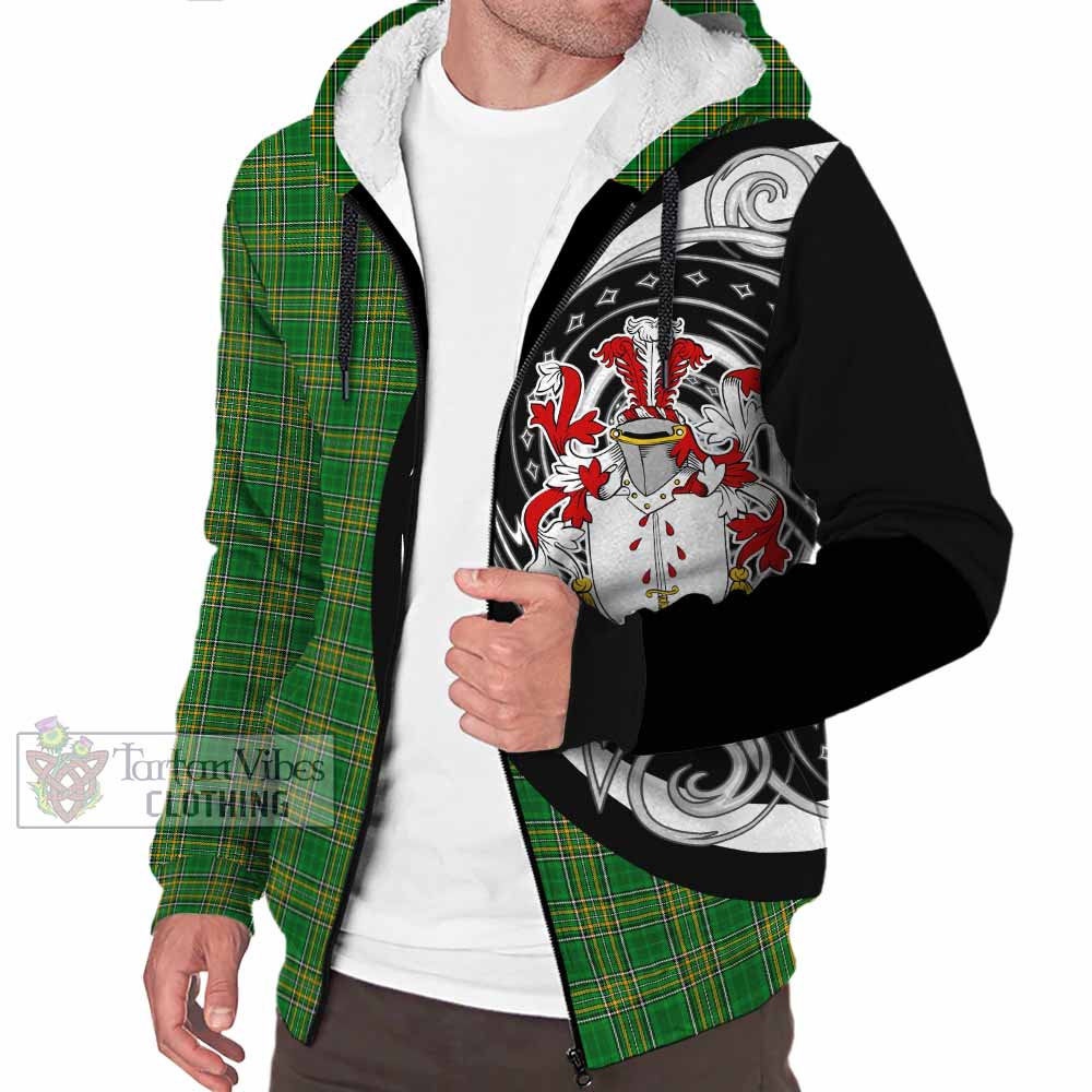 Davoren Irish Clan Sherpa Hoodie Celtic Circle Style - Tartan Vibes Clothing
