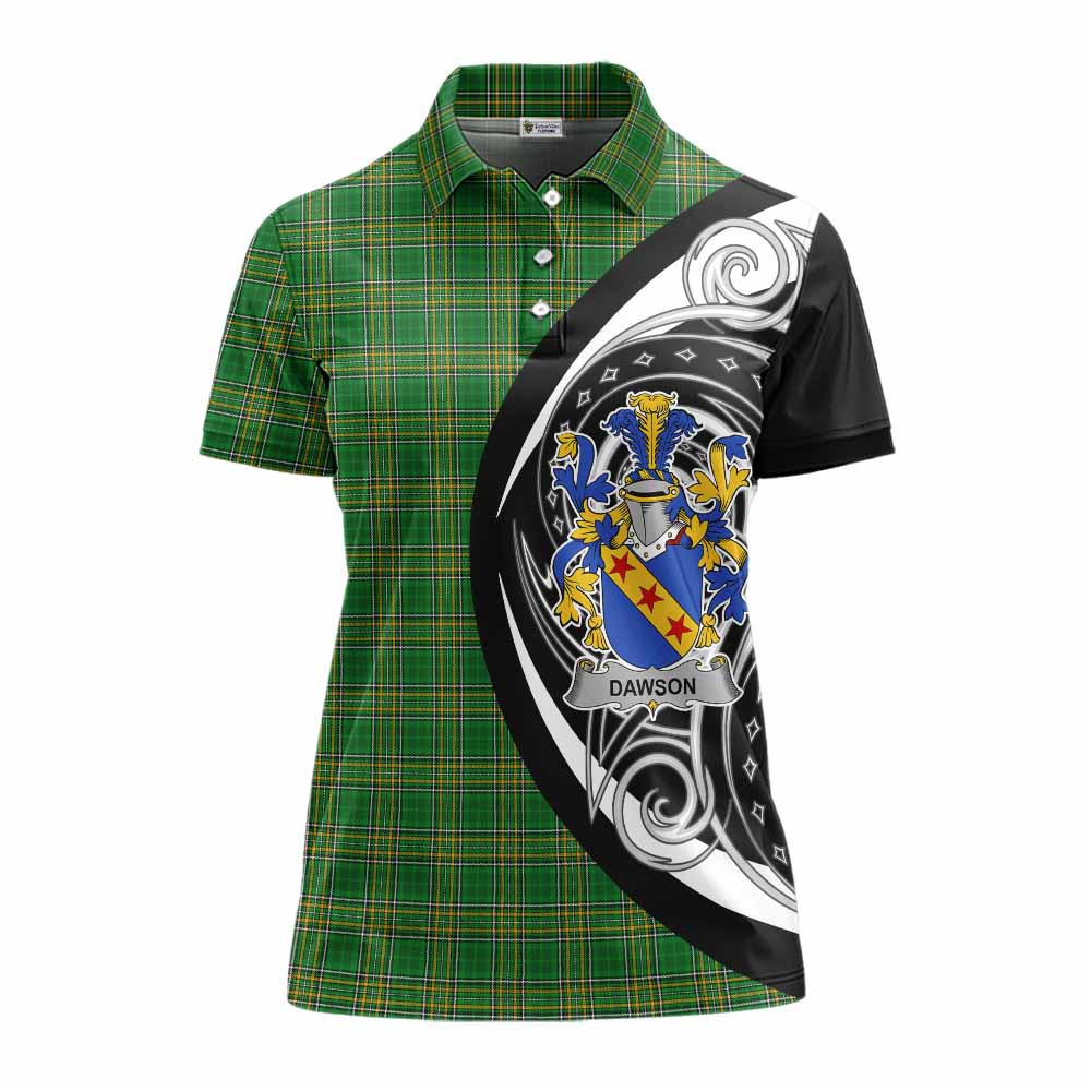 Dawson Irish Clan Women's Polo Shirt Celtic Circle Style Women - Tartan Vibes Clothing