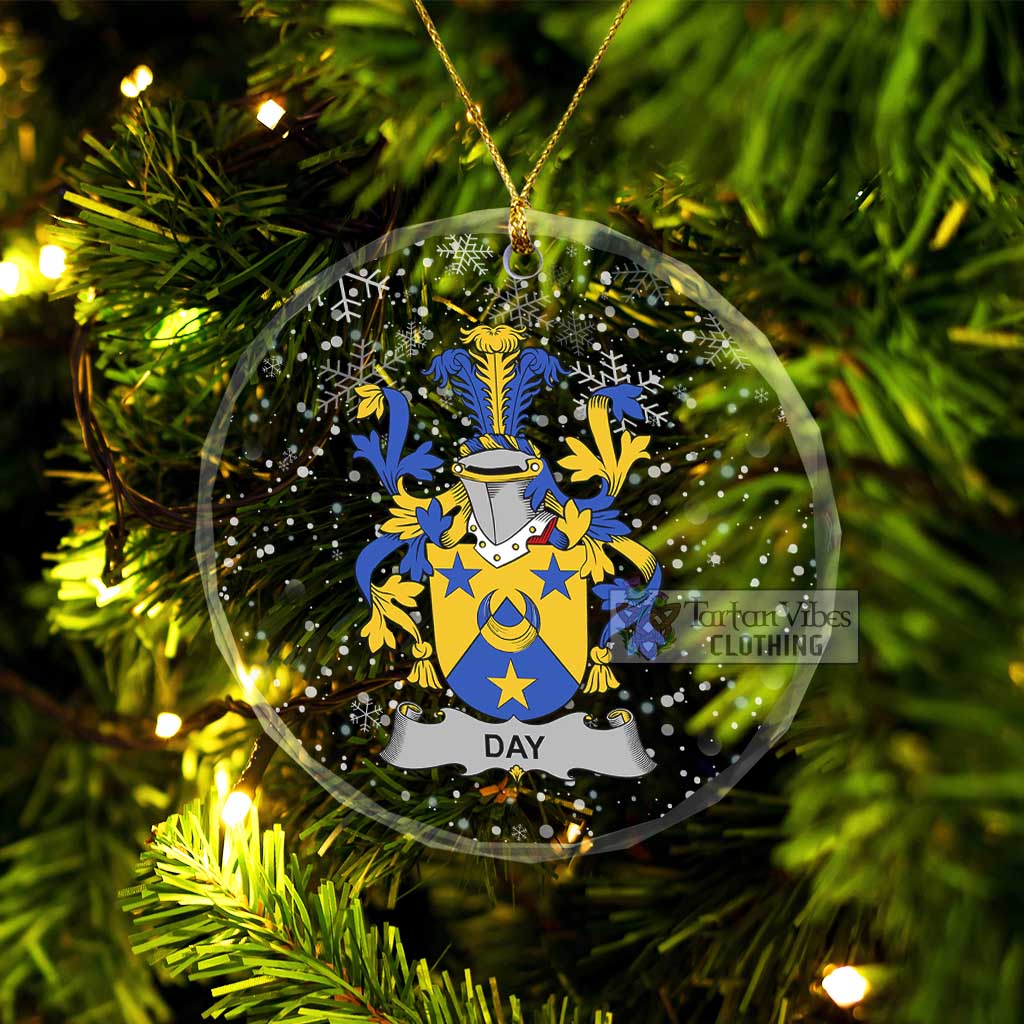 Tartan Vibes Clothing Day Irish Clan Christmas Glass Ornament with Coat of Arms