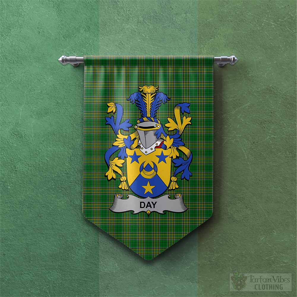 Day Irish Clan Tartan Gonfalon, Tartan Banner with Coat of Arms Chevron - Tartan Vibes Clothing