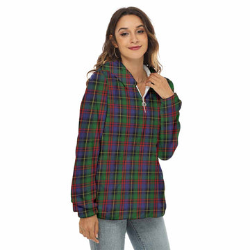 Deas Tartan Women's Borg Fleece Hoodie with Half Zip Female - Tartan Vibes Clothing