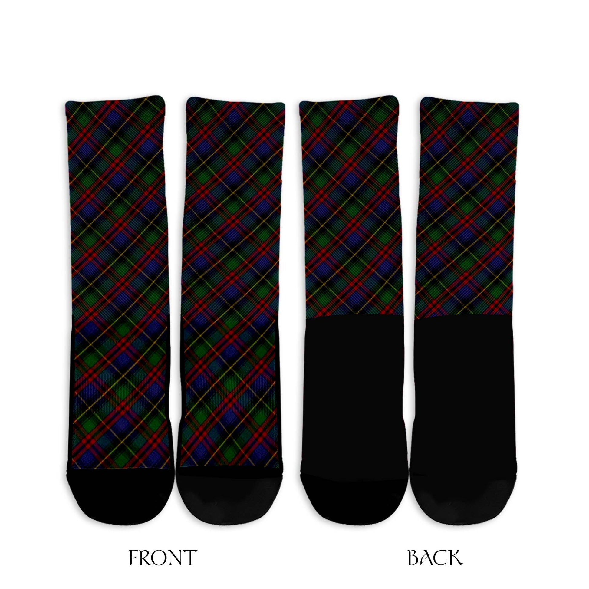 Deas Tartan Crew Socks Cross Tartan Style - Tartanvibesclothing