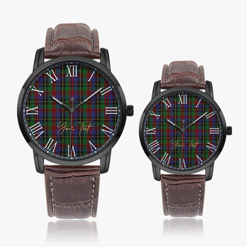 Deas Tartan Personalized Your Text Leather Trap Quartz Watch - Tartan Vibes Clothing