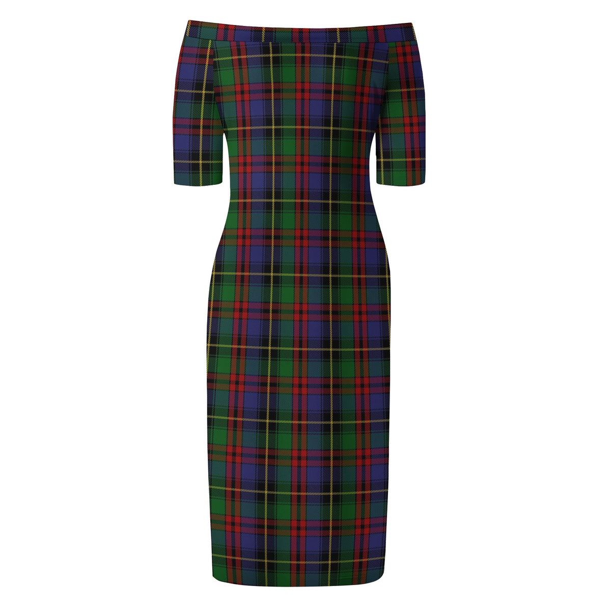 Deas Tartan Off Shoulder Lady Dress - Tartan Vibes Clothing