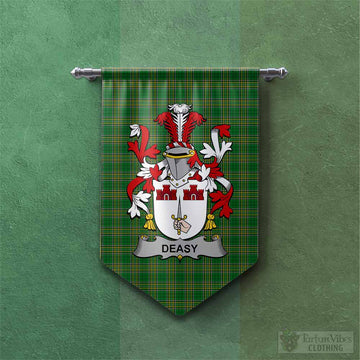 Deasy Irish Clan Tartan Gonfalon, Tartan Banner with Coat of Arms Chevron - Tartan Vibes Clothing