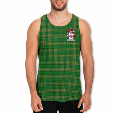 Delaney Irish Clan Tartan Men's Tank Top with Coat of Arms Men - Tartan Vibes Clothing