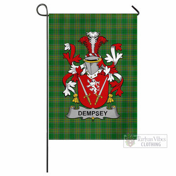 Dempsey Irish Clan Tartan Flag with Coat of Arms