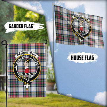 Dennistoun Tartan Flag with Family Crest