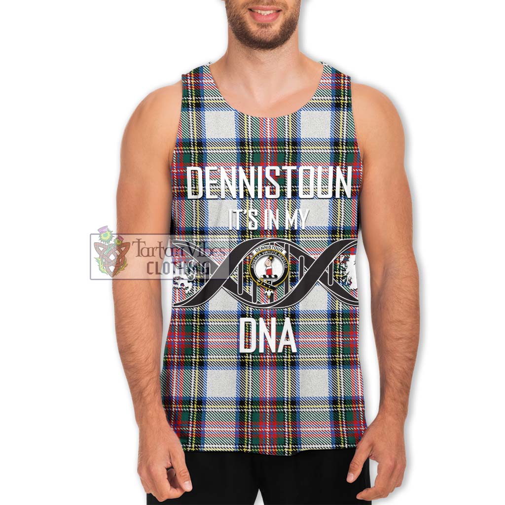 Tartan Vibes Clothing Dennistoun Tartan Men's Tank Top with Family Crest DNA In Me Style