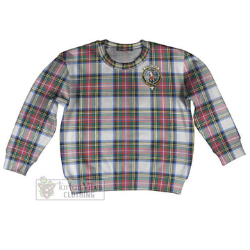 Dennistoun Tartan Kid Ugly Sweater with Family Crest