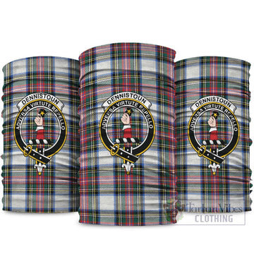 Dennistoun Tartan Neck Gaiters, Tartan Bandanas, Tartan Head Band with Family Crest