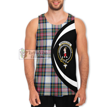 Dennistoun Tartan Men's Tank Top with Family Crest Circle Style