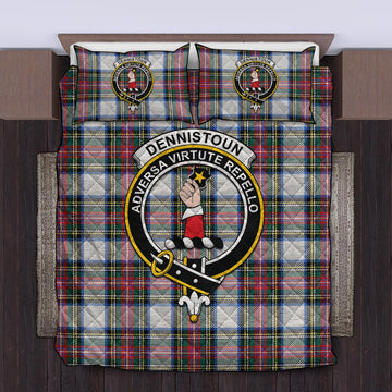 Dennistoun Tartan Quilt Bed Set with Family Crest