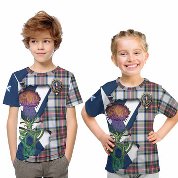 Dennistoun Tartan Family Crest Kid T-Shirt Scottish Thistle Celtic Inspired Youth XL Size14 - Tartan Vibes Clothing