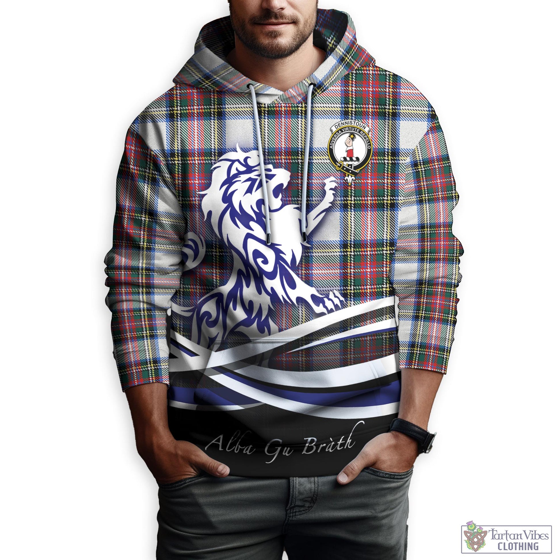 dennistoun-tartan-hoodie-with-alba-gu-brath-regal-lion-emblem