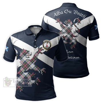 Dennistoun Tartan Lion Rampant Polo Shirt Proudly Display Your Heritage with Alba Gu Brath and Clan Name