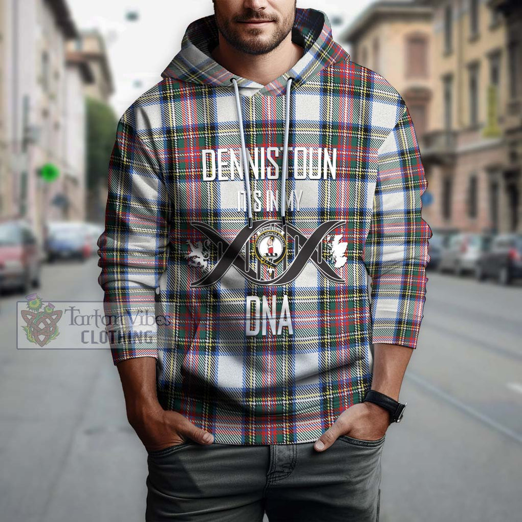 Dennistoun Tartan Hoodie with Family Crest DNA In Me Style Pullover Hoodie - Tartanvibesclothing Shop