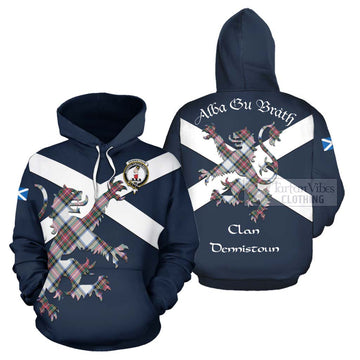 Dennistoun Tartan Lion Rampant Hoodie Proudly Display Your Heritage with Alba Gu Brath and Clan Name