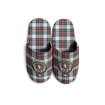 Dennistoun Tartan Home Slippers with Family Crest