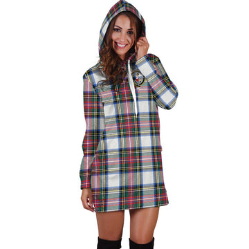 Dennistoun Tartan Hoodie Dress with Family Crest