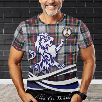 Dennistoun Tartan T-Shirt with Alba Gu Brath Regal Lion Emblem