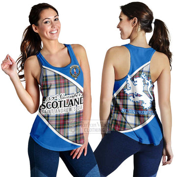 Dennistoun Family Crest Tartan Women's Racerback Tanks Celebrate Saint Andrew's Day in Style