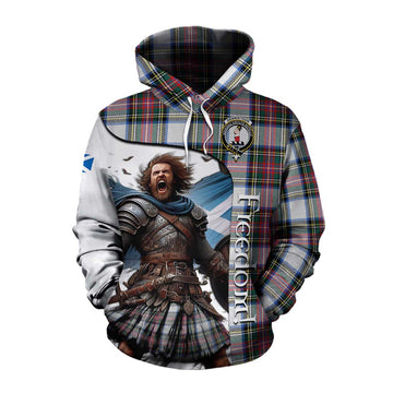 Dennistoun Crest Tartan Cotton Hoodie Inspired by the Freedom of Scottish Warrior Pullover Hoodie XS - Tartan Vibes Clothing