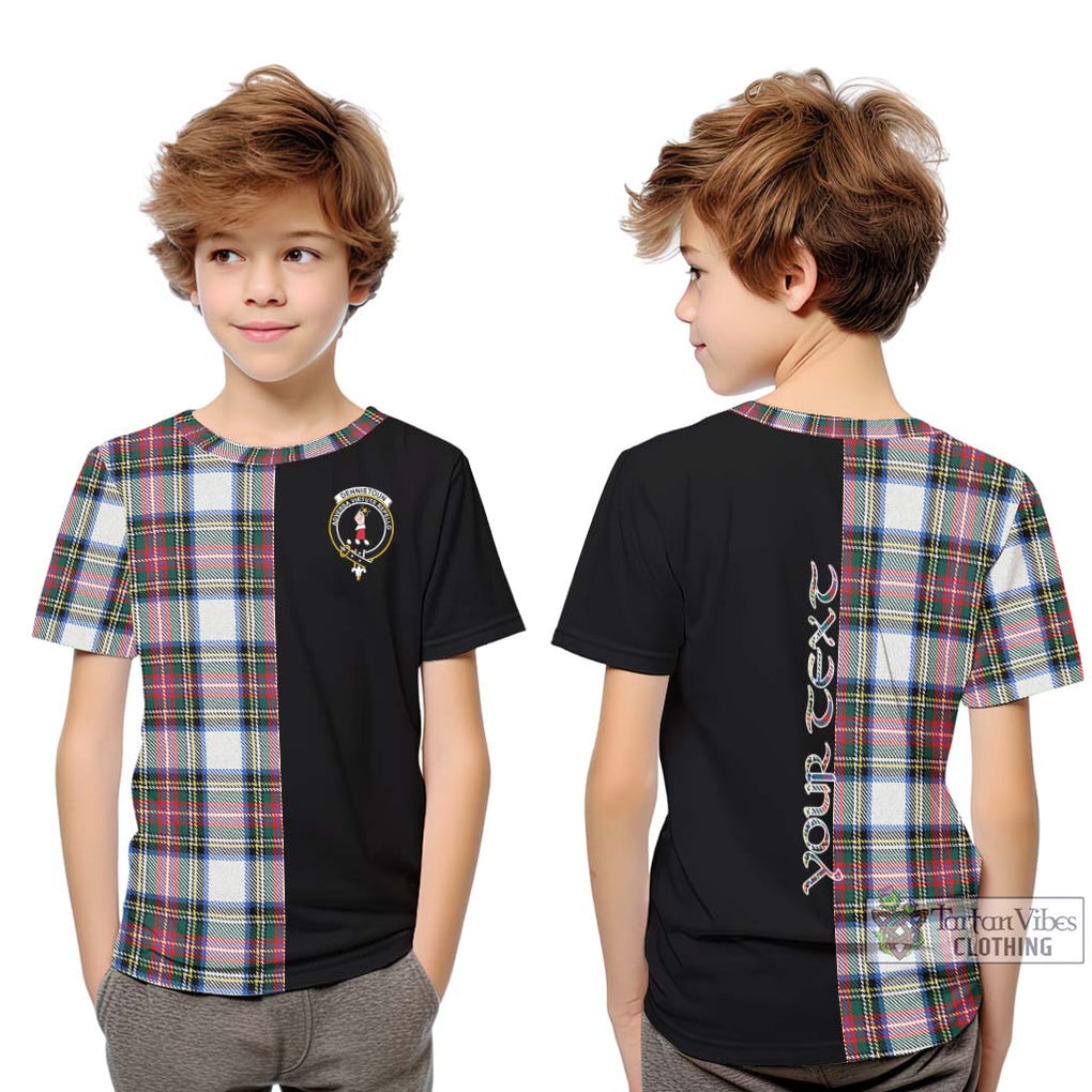 Dennistoun Tartan Kid T-Shirt with Family Crest and Half Of Me Style Youth XL Size14 - Tartanvibesclothing Shop